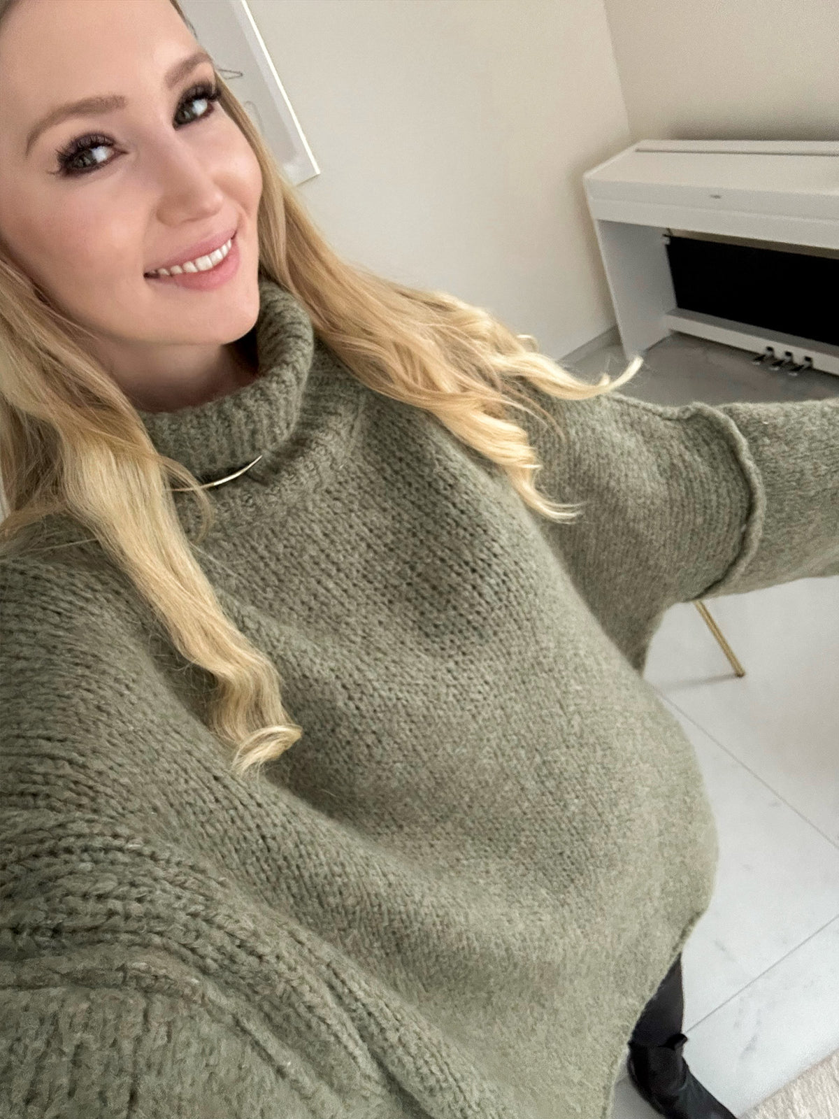 Wolke 7 – Long Sweater mit Rollkragen
