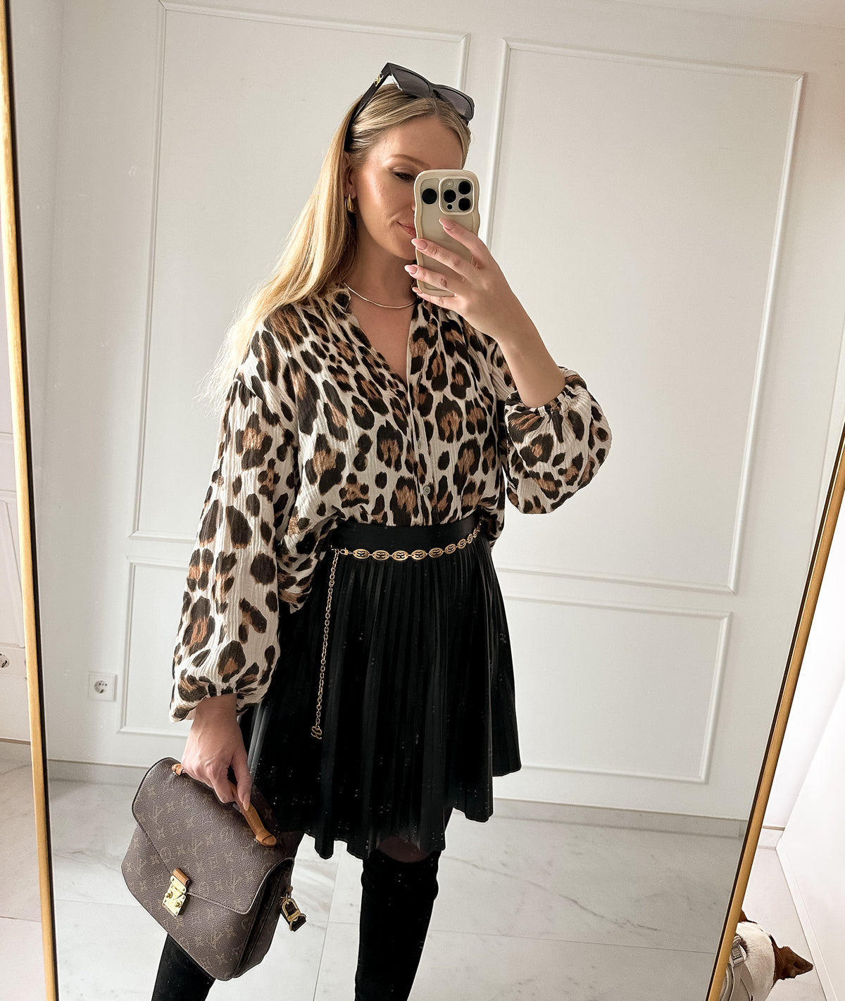 Leo Musselin Bluse – Regular Fit